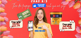 Mừng Quốc tế Phụ Nữ 8/3: Theo dõi fanpage Salapaint Vietnam, rinh quà 