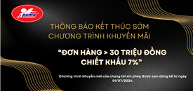 Thông báo kết thúc sớm chương trình khuyến mại