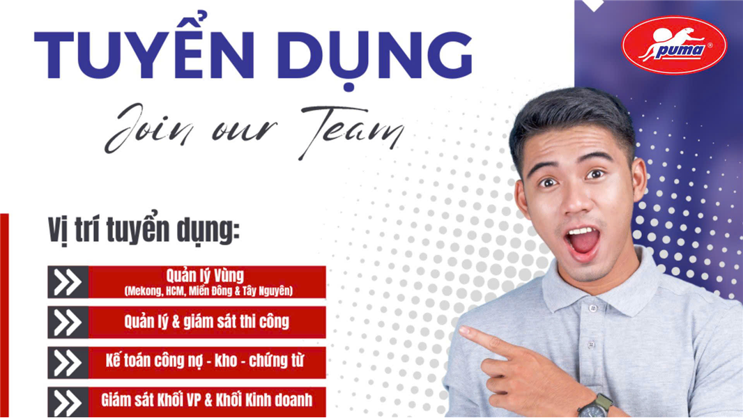 TIN TUYỂN DỤNG: PUMA PAINT VIỆT NAM - CƠ HỘI VIỆC LÀM HẤP DẪN